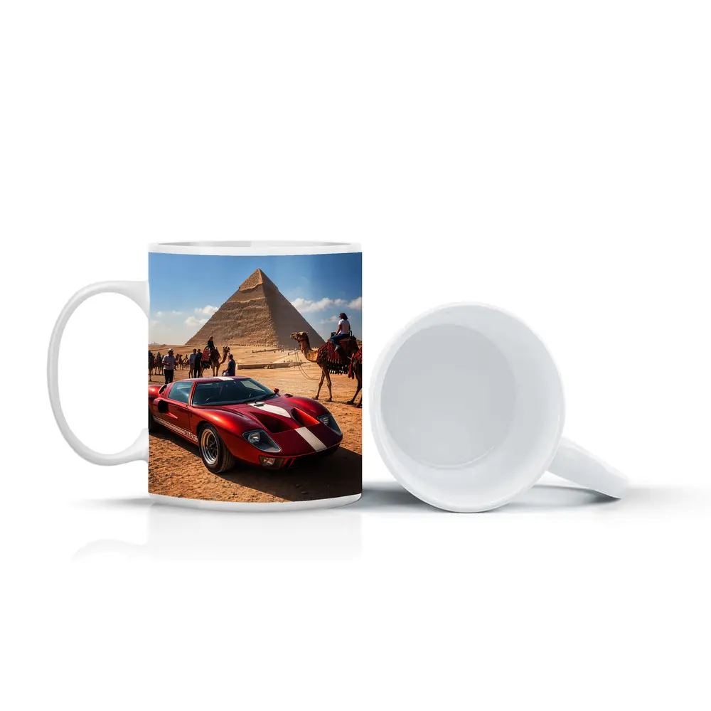 Ford GT40 Red Supercar Egypt Pyramids – Mugs