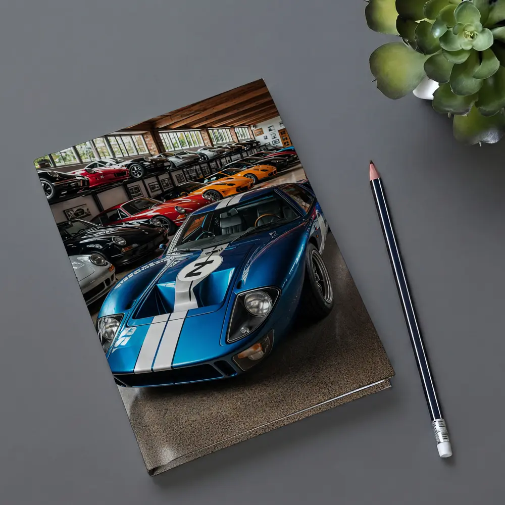 Ford GT40 Blue Race Car Collection Garage – Notebooks
