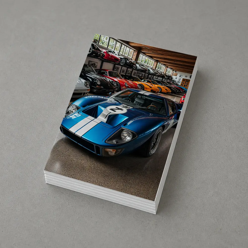 Ford GT40 Blue Race Car Collection Garage – Postcards