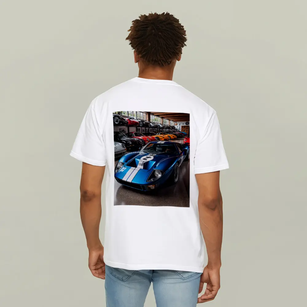 Ford GT40 Blue Race Car Collection Garage – T-Shirts