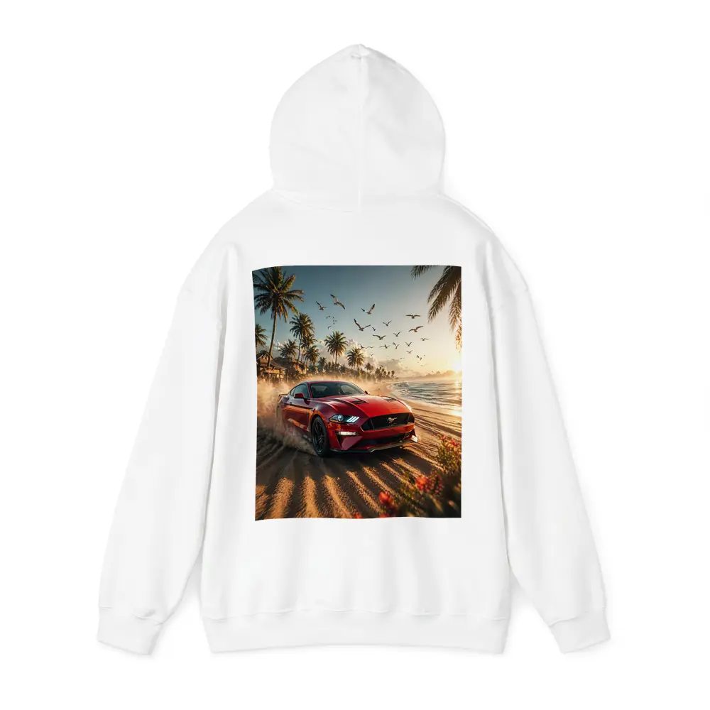 Ford Mustang Red Car Beach Sunset – Hoodies