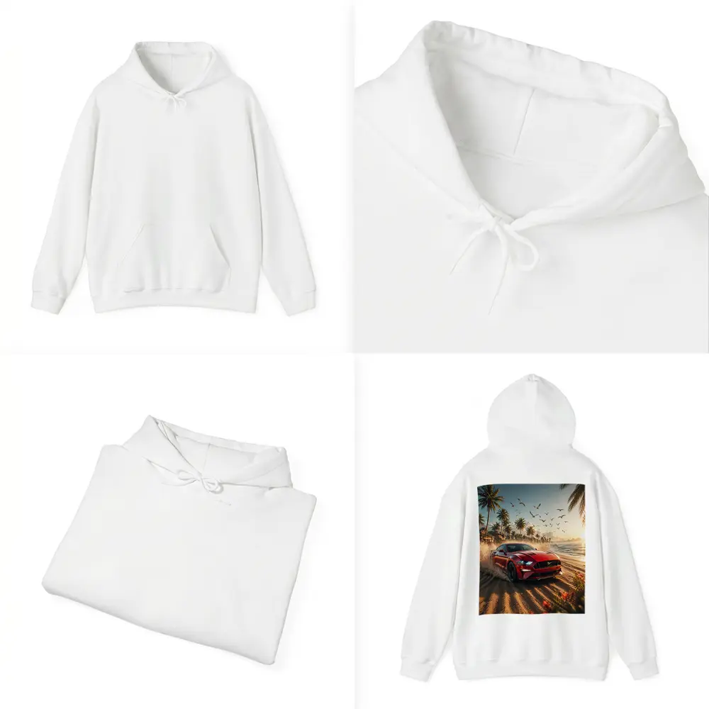 Ford Mustang Red Car Beach Sunset – Hoodies