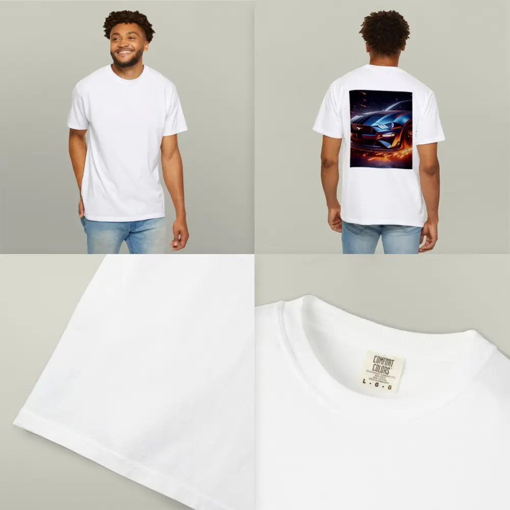 Ford Mustang GT Fire Sparks Dark Background – T-Shirts