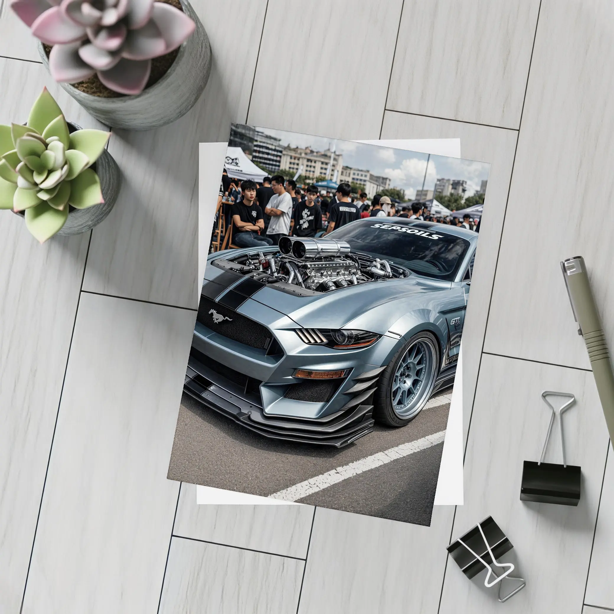 Ford Mustang GT Wide Body Car Show – Postcards