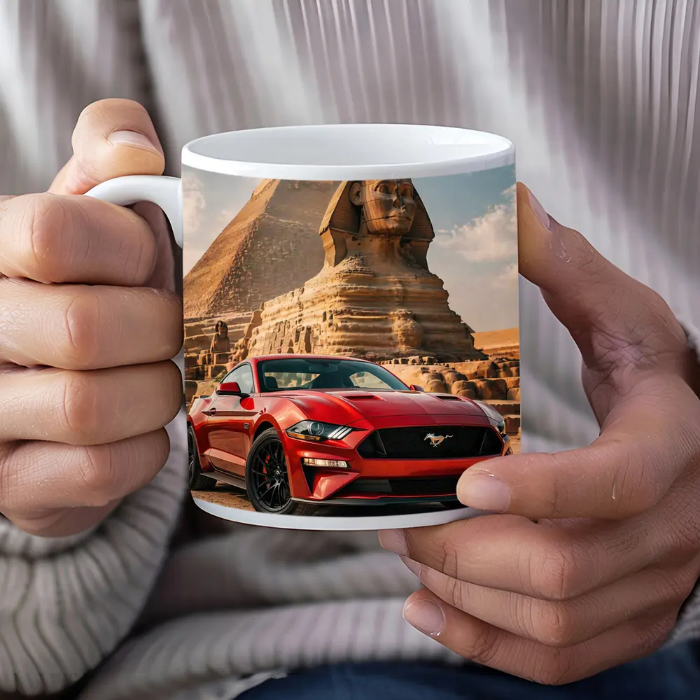 Ford Mustang GT Egypt Pyramids Sphinx – Mugs