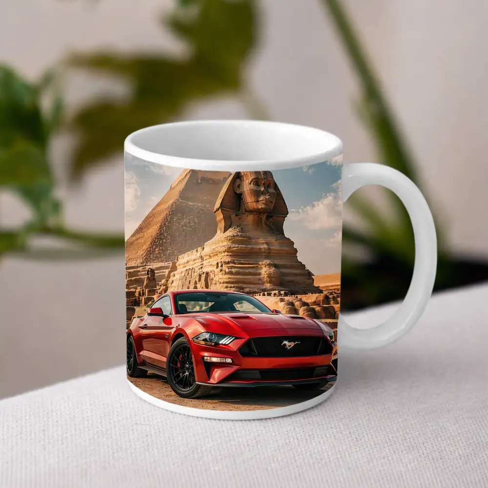 Ford Mustang GT Egypt Pyramids Sphinx – Mugs