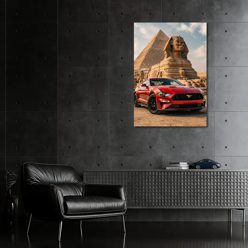 Ford Mustang GT Egypt Pyramids Sphinx – Wall Art