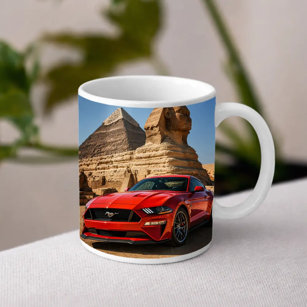 Ford Mustang GT Egypt Pyramids Sphinx – Mugs