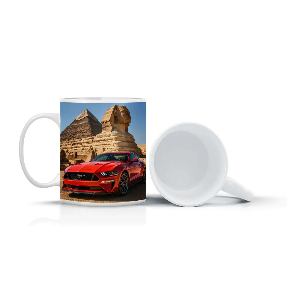Ford Mustang GT Egypt Pyramids Sphinx – Mugs