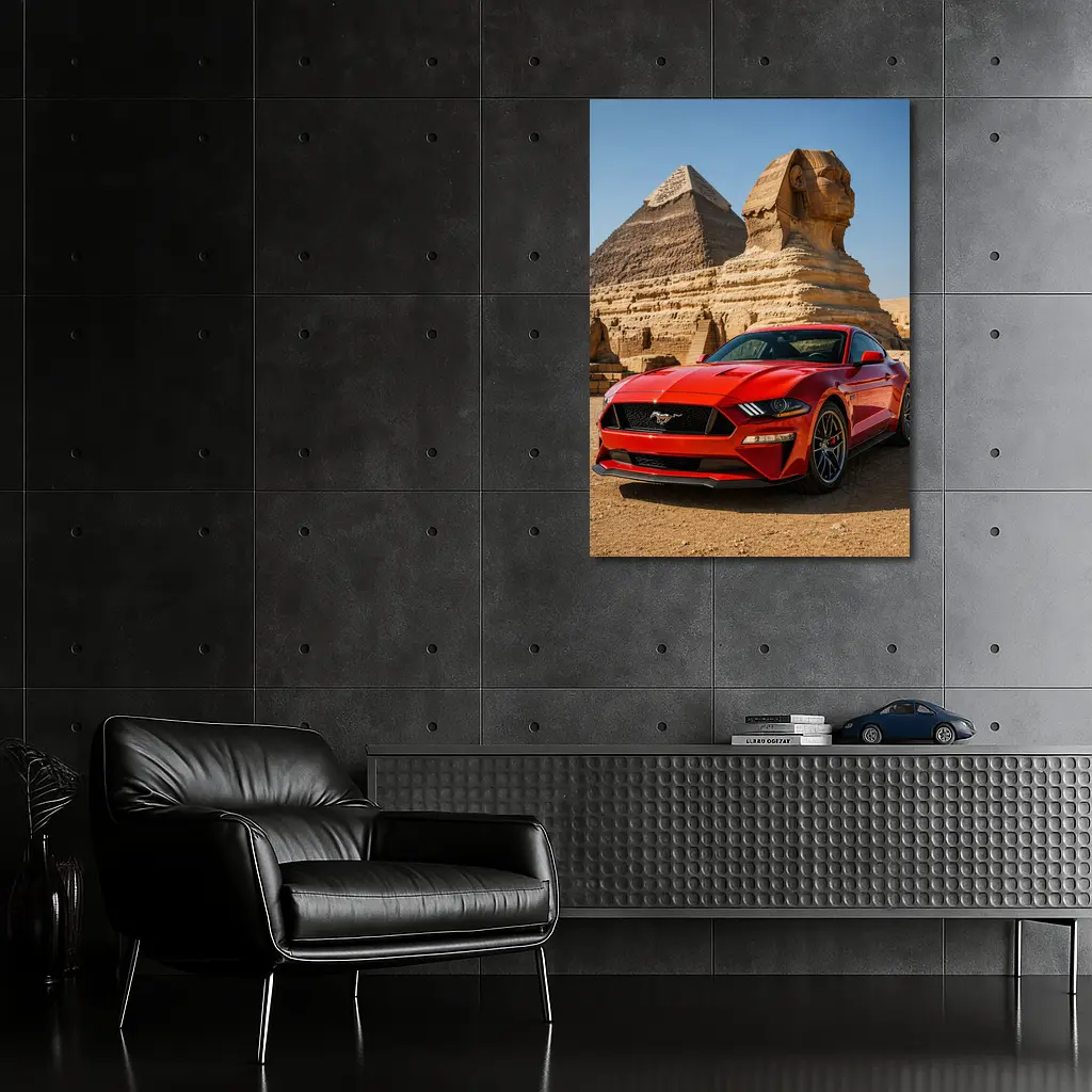 Ford Mustang GT Egypt Pyramids Sphinx – Wall Art