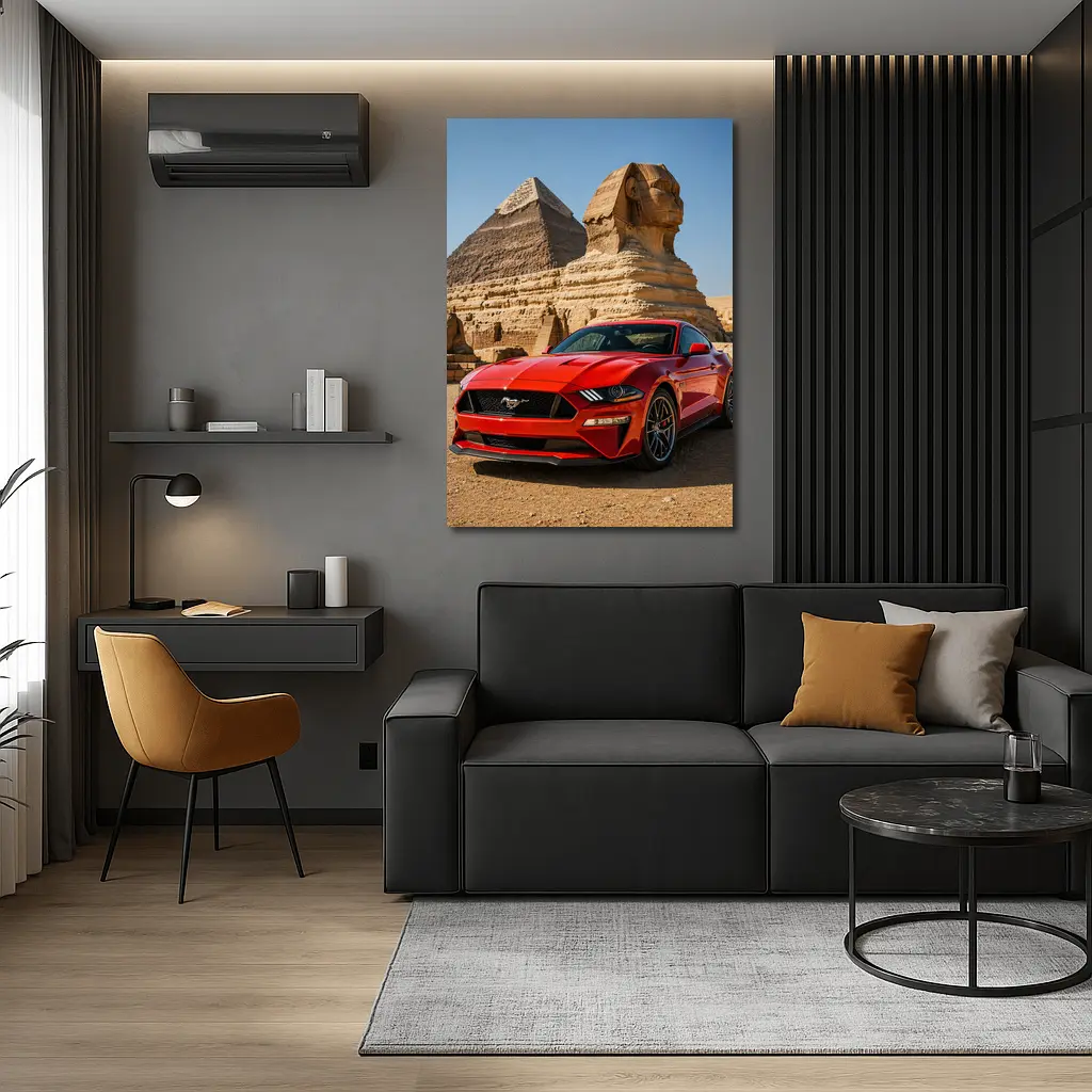 Ford Mustang GT Egypt Pyramids Sphinx – Wall Art