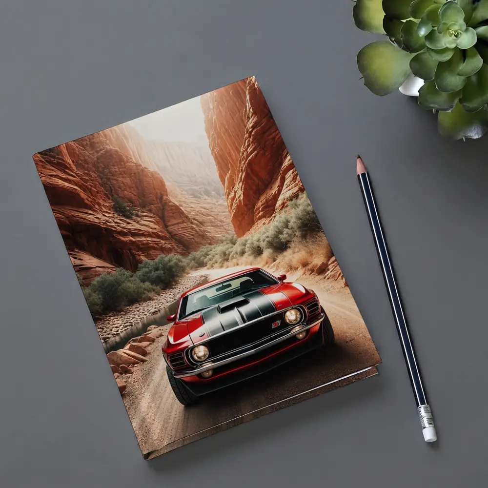 Ford Mustang Mach One Red Canyon Road – Notebooks