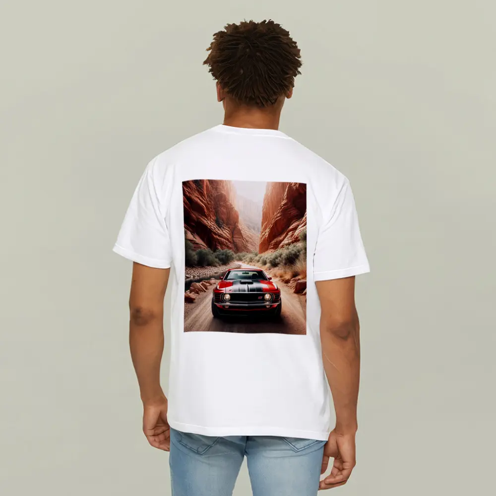 Ford Mustang Mach One Red Canyon Road – T-Shirts