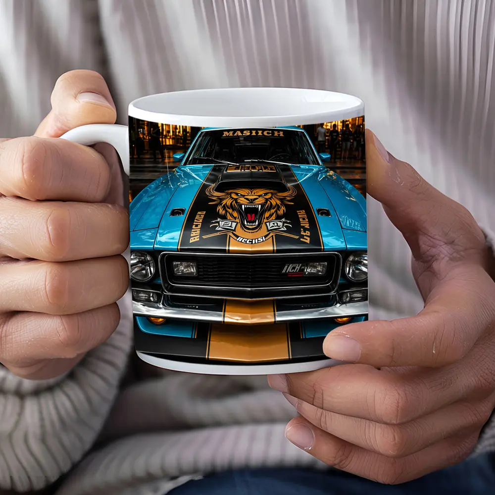 Ford Mustang Mach One Tiger Hood Muscle – Mugs