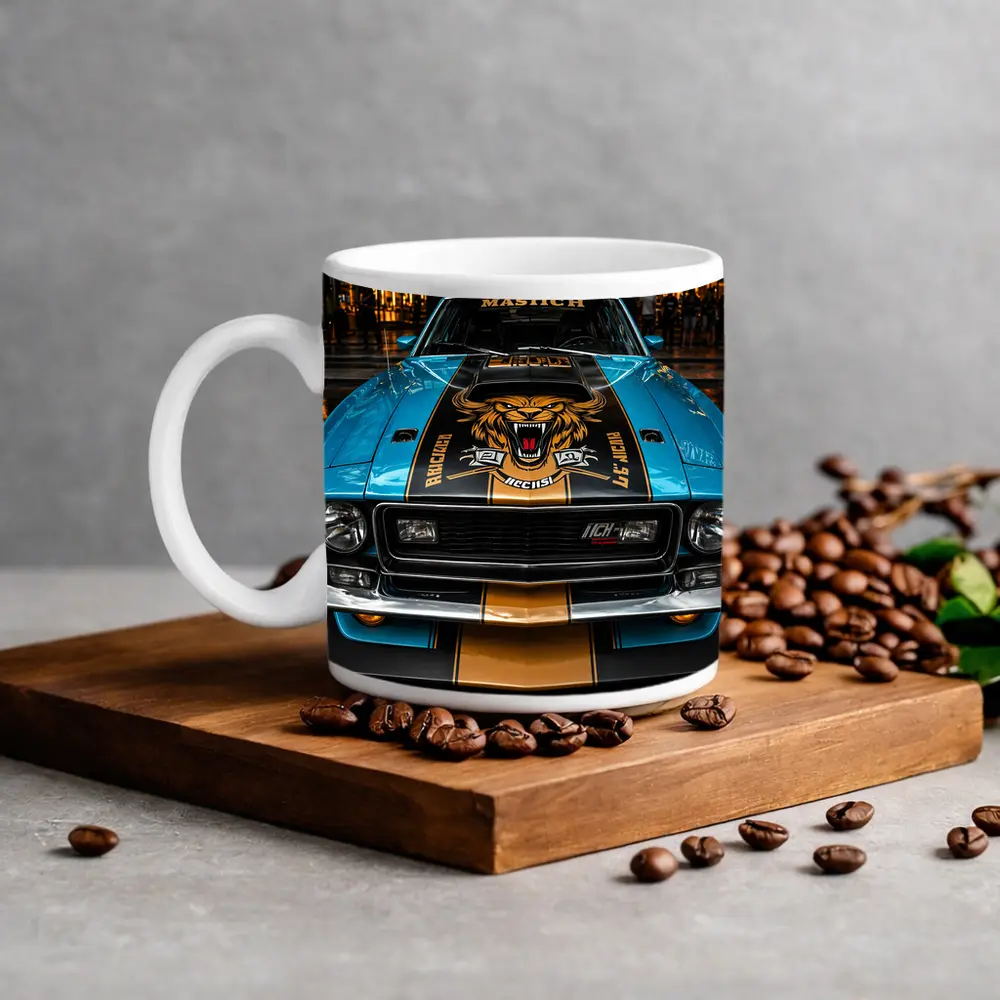 Ford Mustang Mach One Tiger Hood Muscle – Mugs