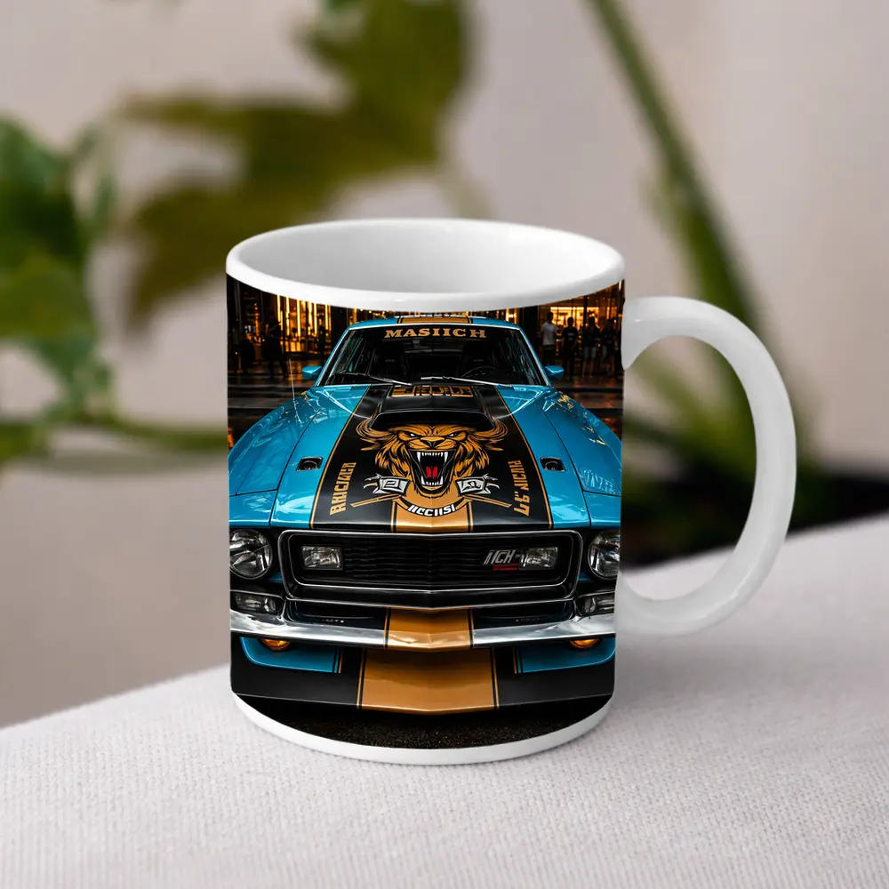 Ford Mustang Mach One Tiger Hood Muscle – Mugs
