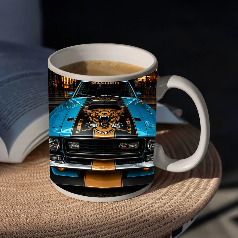 Ford Mustang Mach One Tiger Hood Muscle – Mugs