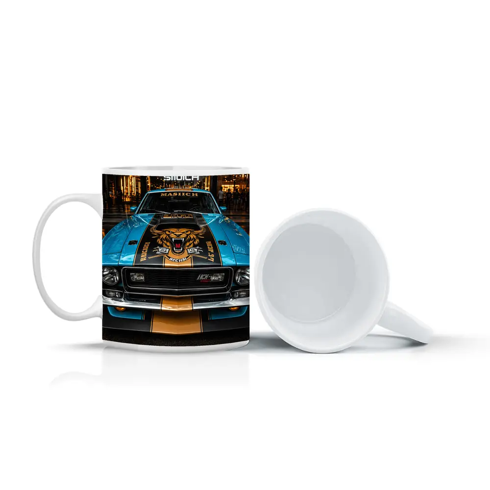 Ford Mustang Mach One Tiger Hood Muscle – Mugs