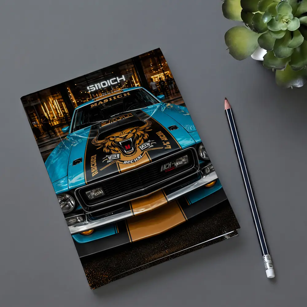 Ford Mustang Mach One Tiger Hood Muscle – Notebooks