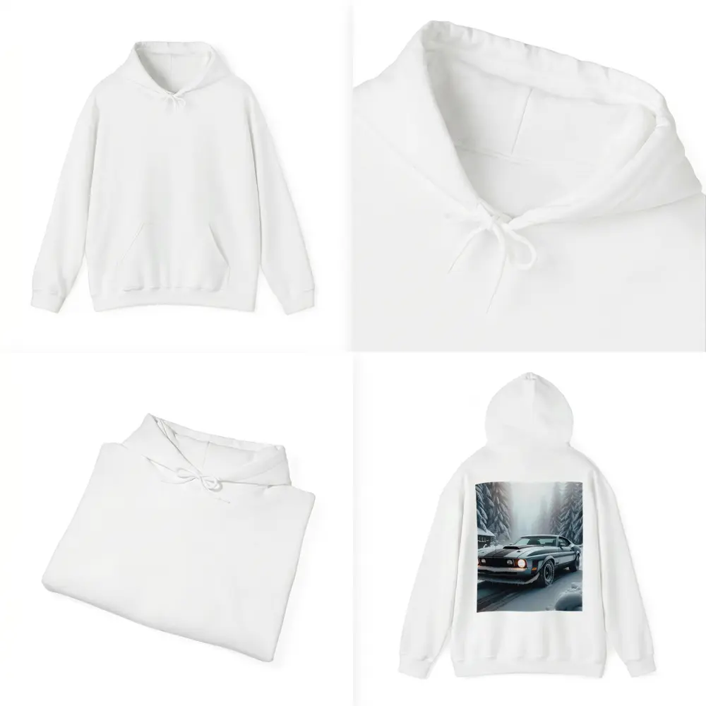 Ford Mustang Mach One Winter Forest Road – Hoodies