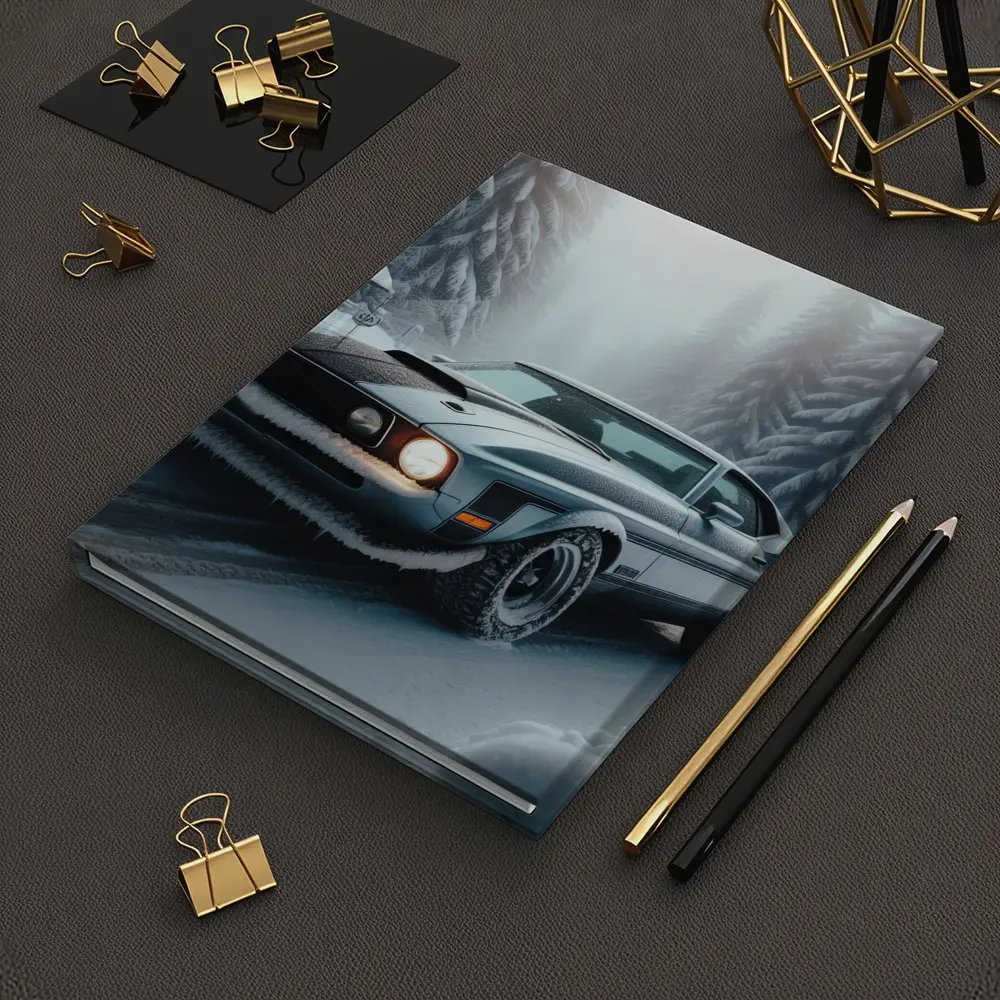 Ford Mustang Mach One Winter Forest Road – Notebooks