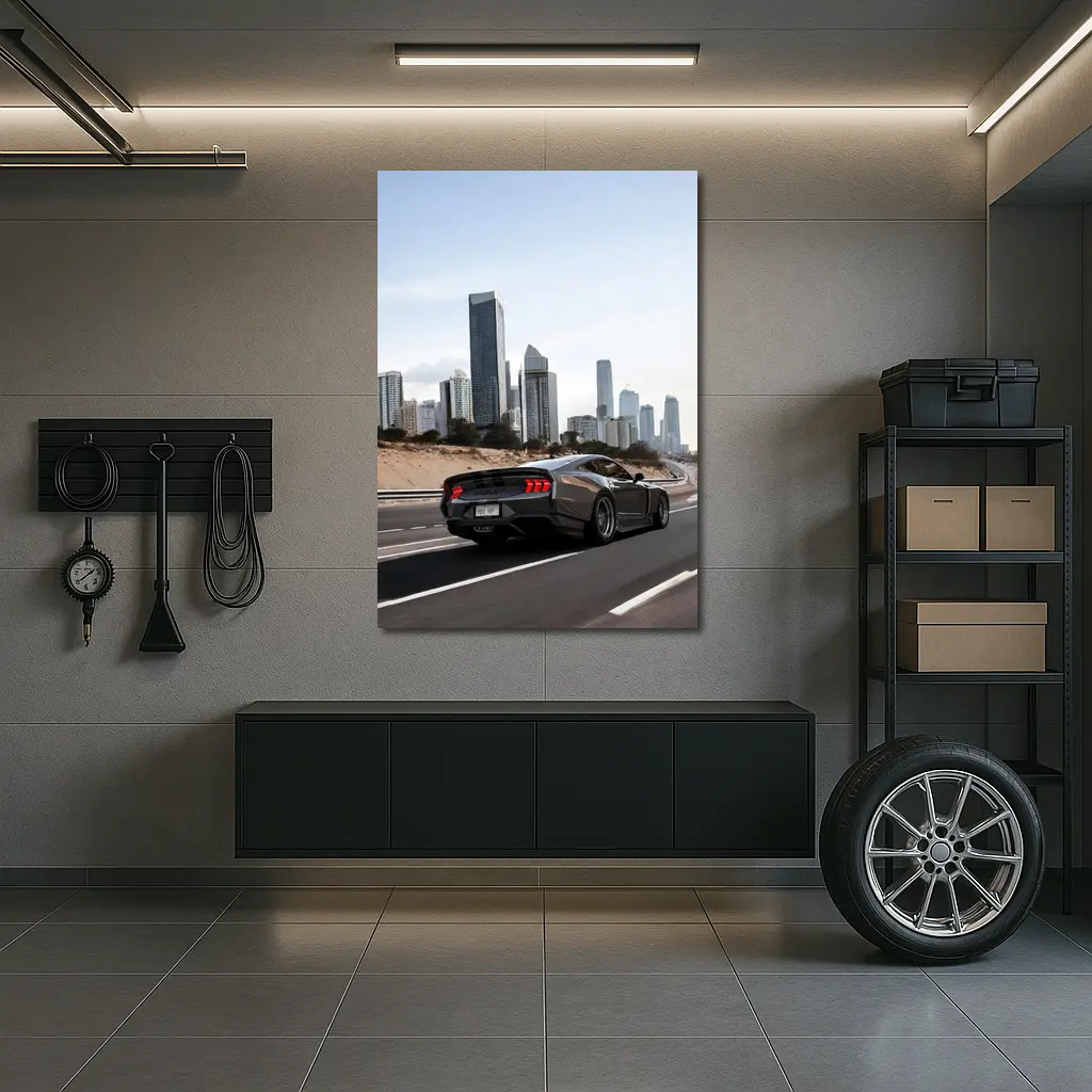 Ford Mustang Shelby GT500 City Skyline Drive – Wall Art