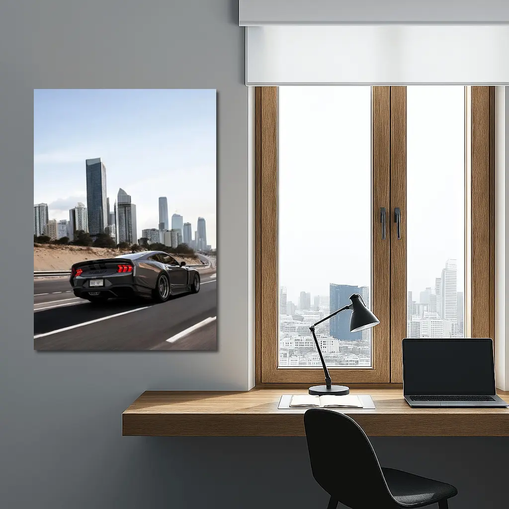 Ford Mustang Shelby GT500 City Skyline Drive – Wall Art