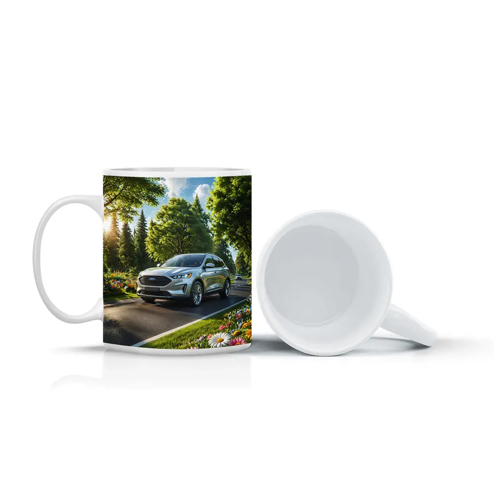 Ford Edge SUV Sunny Tree Lined Road – Mugs