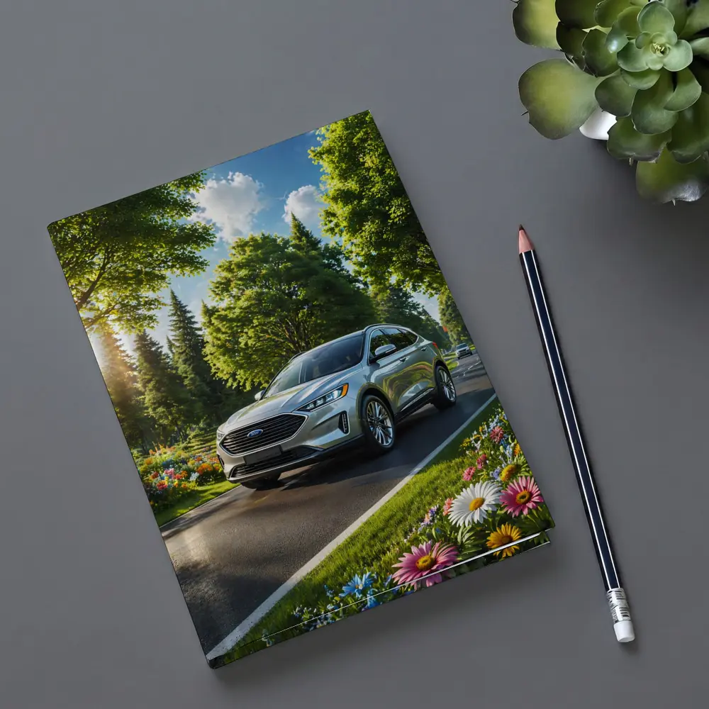 Ford Edge SUV Sunny Tree Lined Road – Notebooks