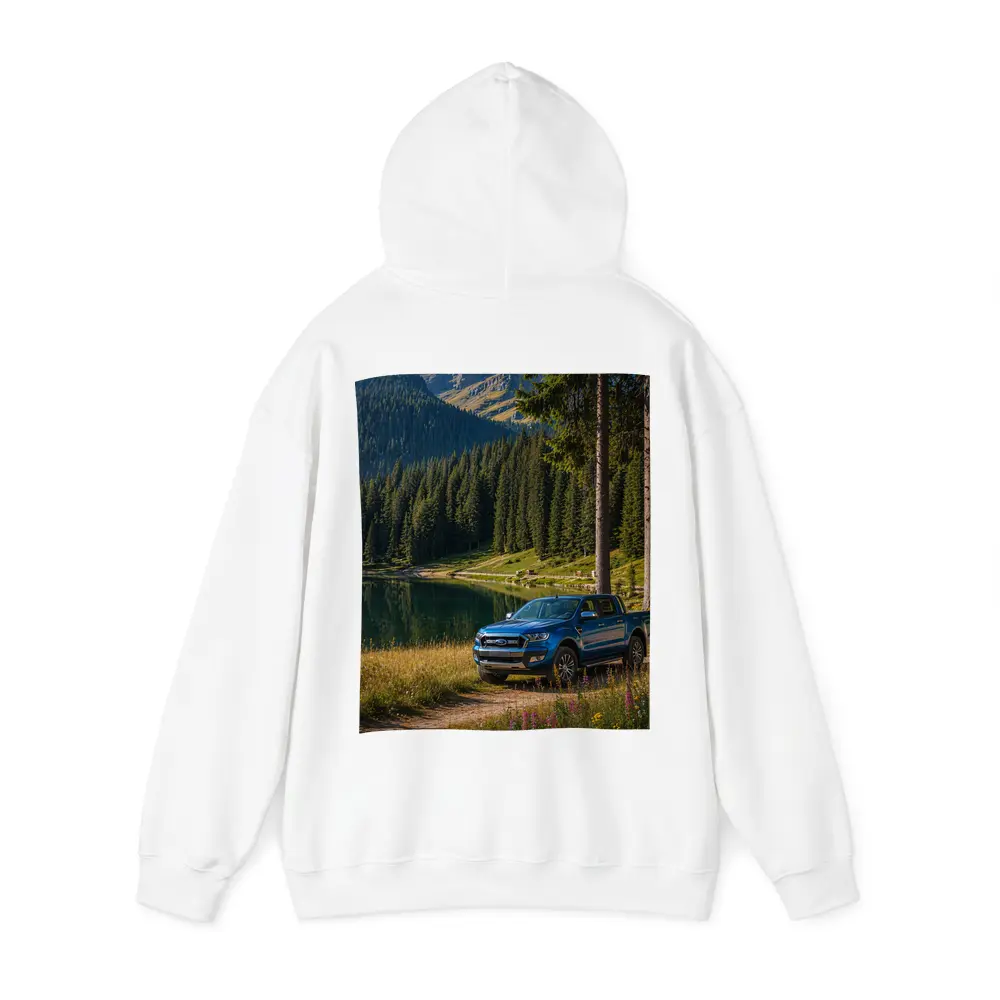 Ford Ranger Truck Parked By Mountain Lake – Hoodies