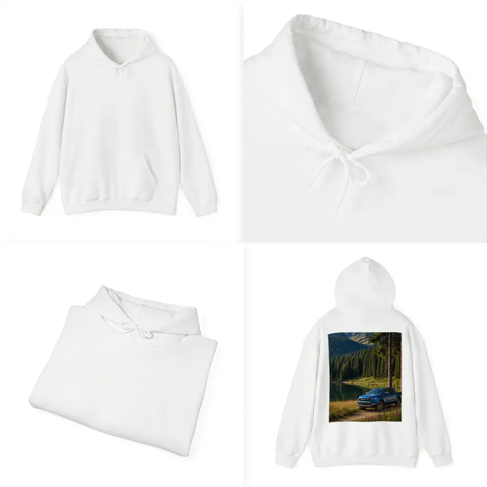 Ford Ranger Truck Parked By Mountain Lake – Hoodies