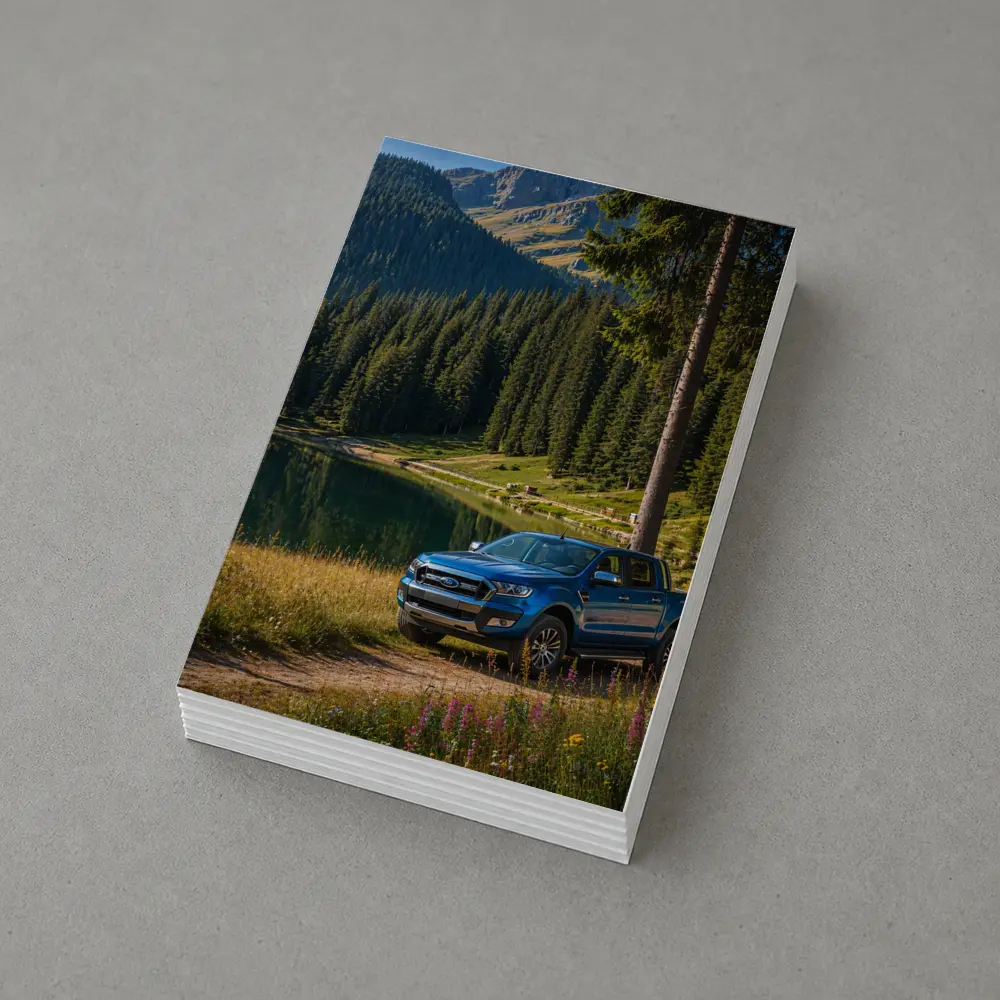 Ford Ranger Truck Parked By Mountain Lake – Postcards