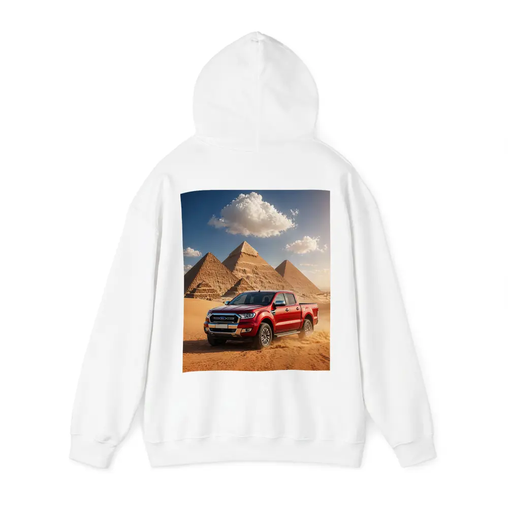 Ford Ranger Red Truck Egypt Pyramids Desert – Hoodies