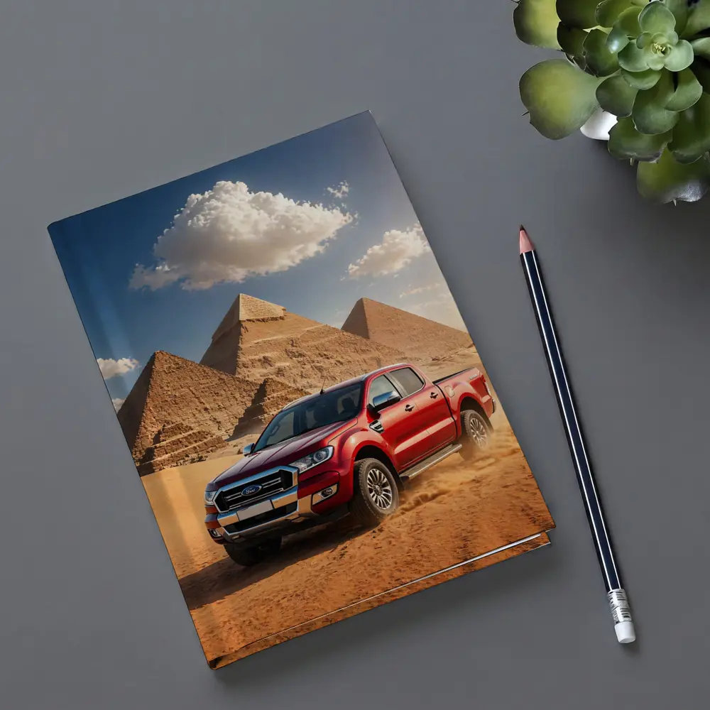 Ford Ranger Red Truck Egypt Pyramids Desert – Notebooks