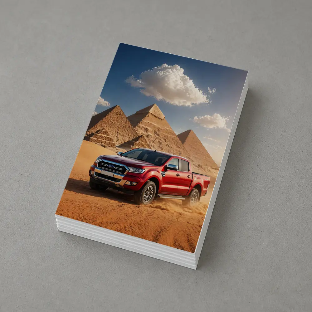 Ford Ranger Red Truck Egypt Pyramids Desert – Postcards