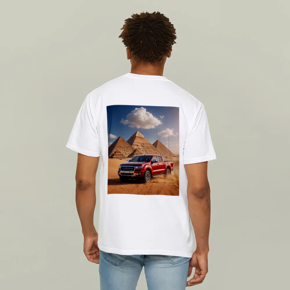 Ford Ranger Red Truck Egypt Pyramids Desert – T-Shirts