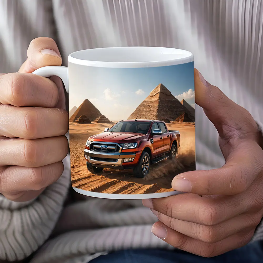 Ford Ranger Pickup Truck Egypt Pyramids Desert – Mugs