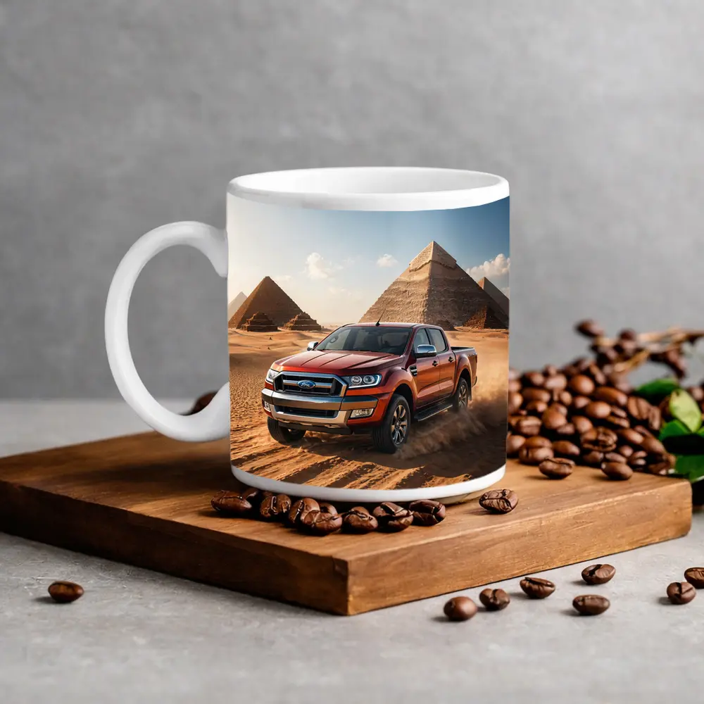 Ford Ranger Pickup Truck Egypt Pyramids Desert – Mugs