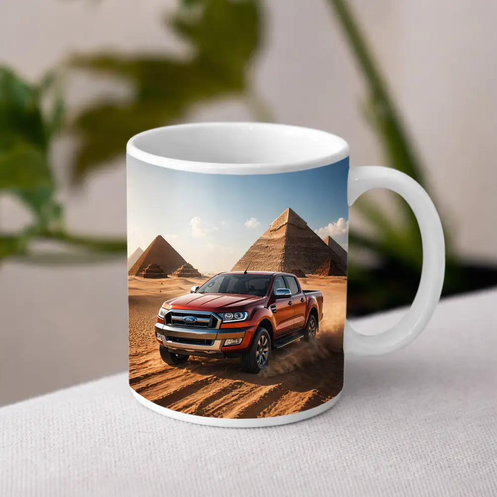 Ford Ranger Pickup Truck Egypt Pyramids Desert – Mugs