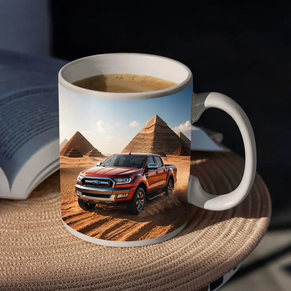 Ford Ranger Pickup Truck Egypt Pyramids Desert – Mugs