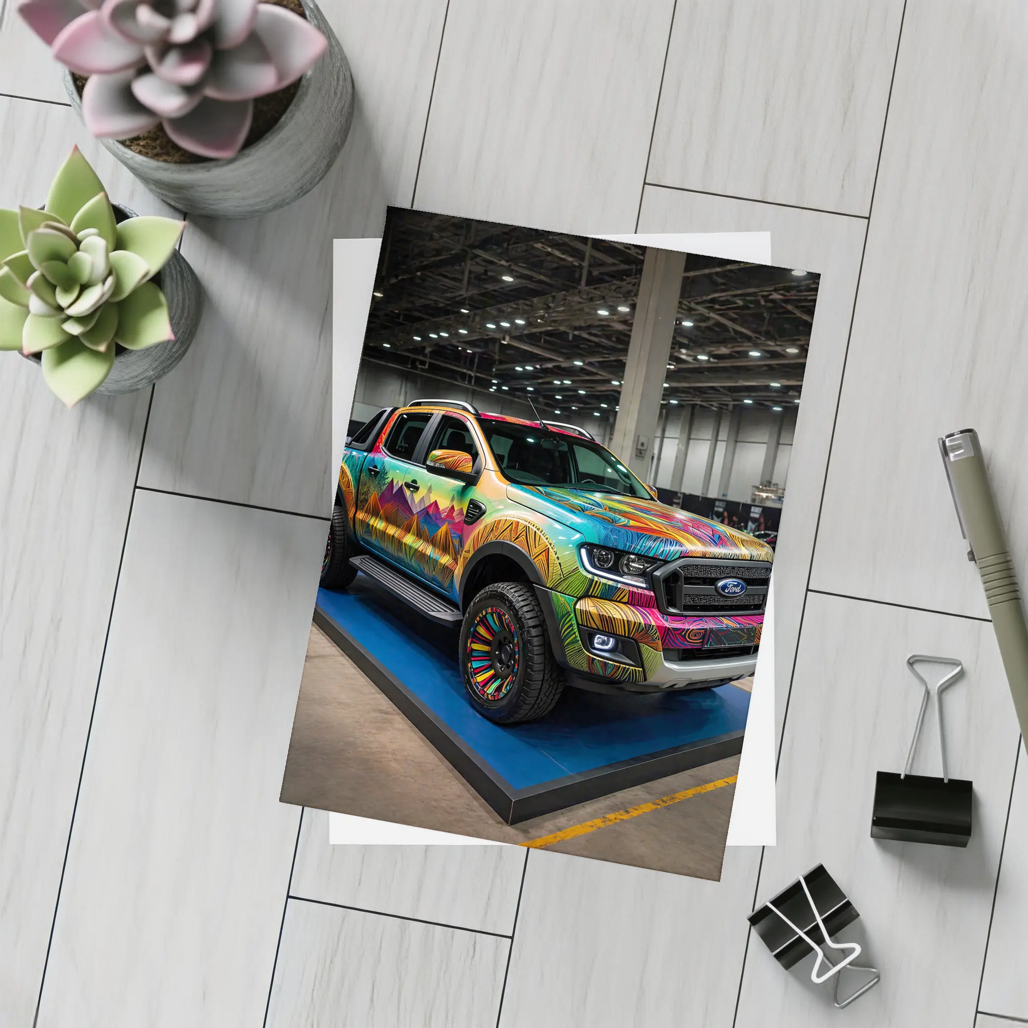 Ford Ranger Colorful Wrap Art Show – Postcards