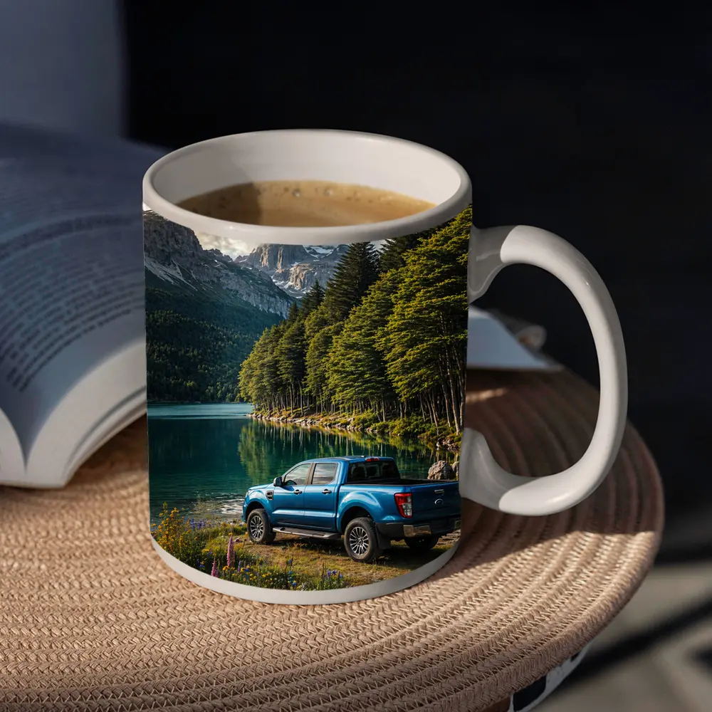 Ford Ranger Blue Truck Mountain Lake – Mugs