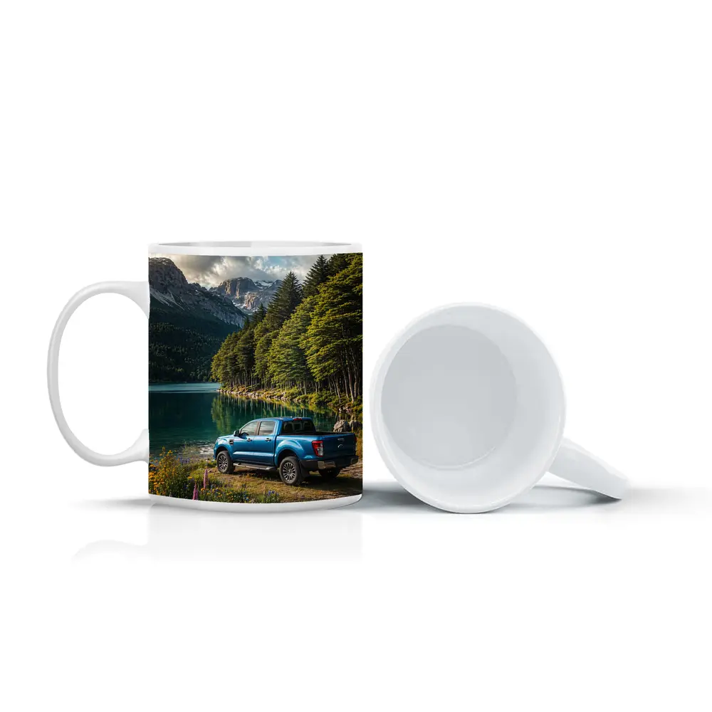 Ford Ranger Blue Truck Mountain Lake – Mugs