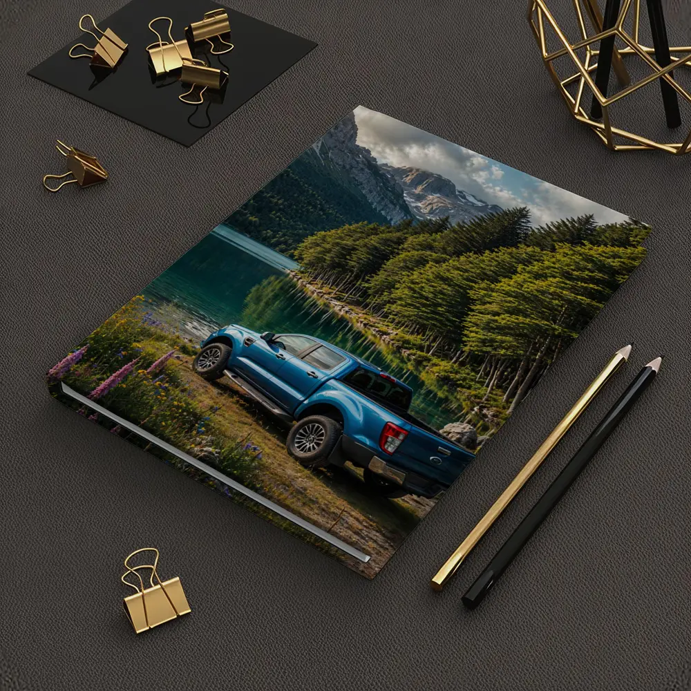 Ford Ranger Blue Truck Mountain Lake – Notebooks