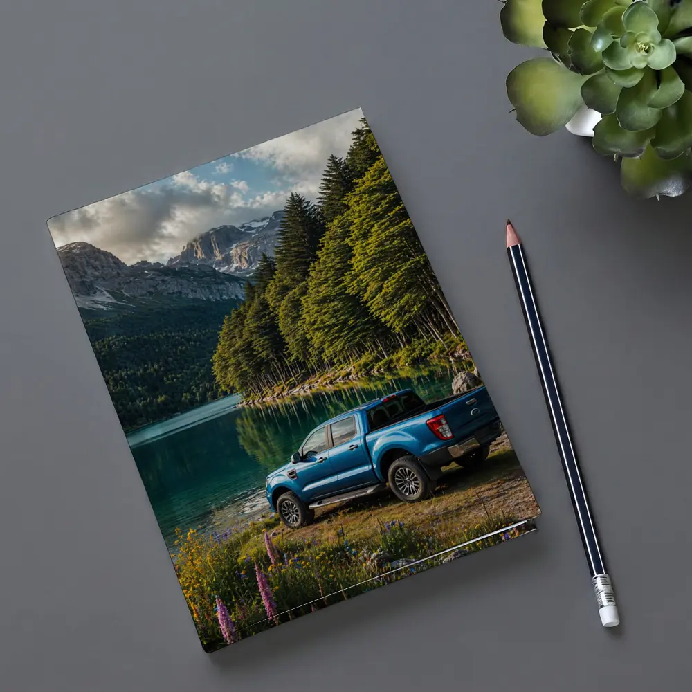 Ford Ranger Blue Truck Mountain Lake – Notebooks
