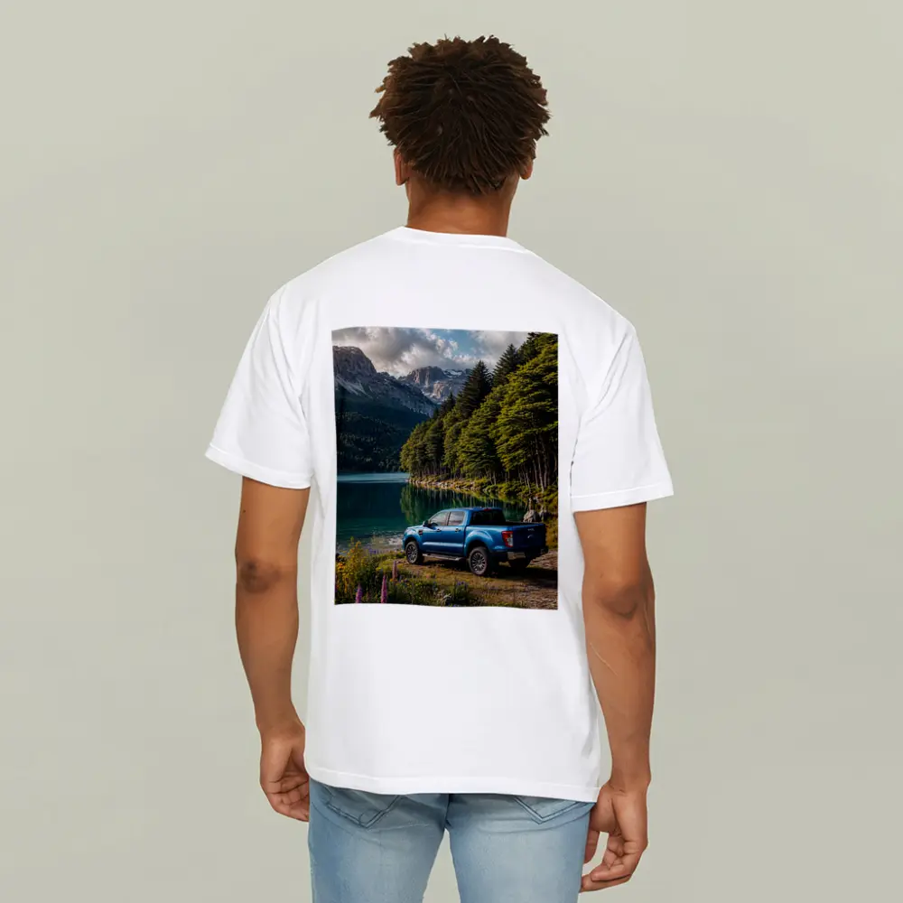 Ford Ranger Blue Truck Mountain Lake – T-Shirts