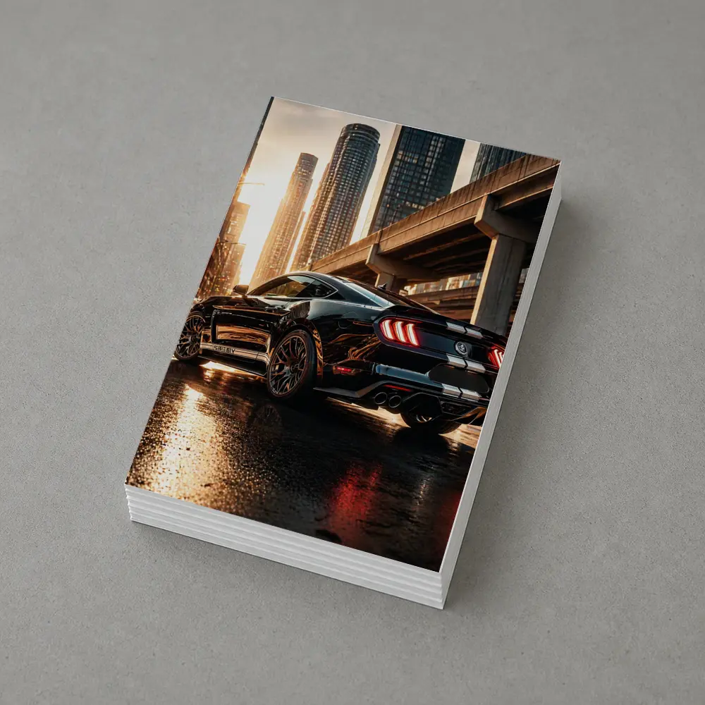 Ford Shelby GT500 Black City Sunset – Postcards