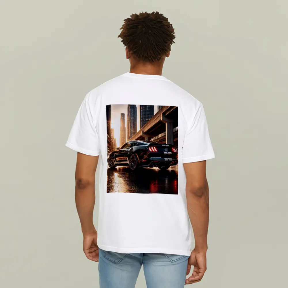 Ford Shelby GT500 Black City Sunset – T-Shirts