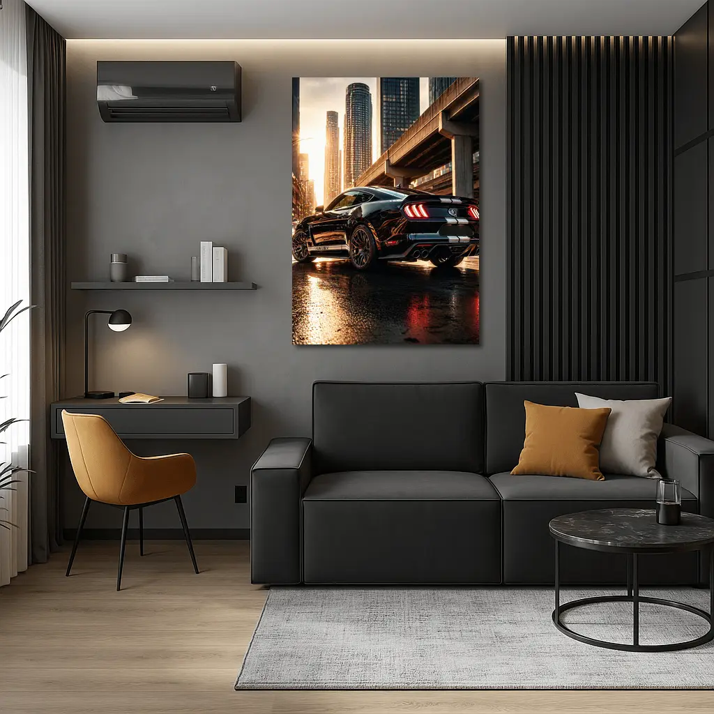 Ford Shelby GT500 Black City Sunset – Wall Art