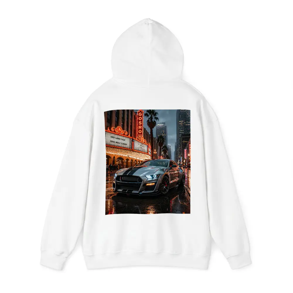 Ford Shelby GT500 Mustang Rainy Los Angeles Night – Hoodies